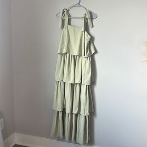 **NWT** green layered dress
